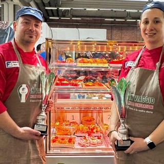 Matteo e Lara supermacellai di Vergiate premiati a Modena