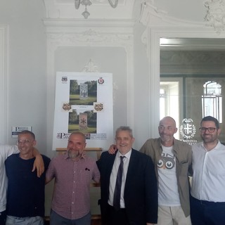 Alcuni dei protagonisti della bellissima iniziativa di Urban Art presentata oggi a Villa Recalcati