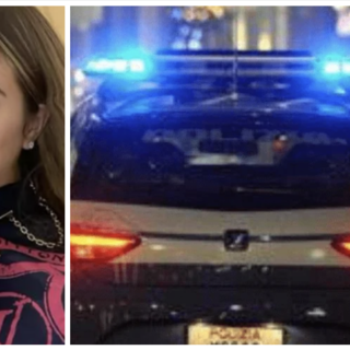 A sinistra: Pamela Genini in una foto pubblicata dai media nazionali. Sul luogo dell'omicidio è intervenuta la polizia A sinistra: Pamela Genini in una foto pubblicata dai media nazionali. Sul luogo dell'omicidio è intervenuta la polizia