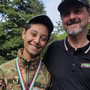 La giovane Noemi Manco e il presidente Enrico Mascetti La giovane Noemi Manco e il presidente Enrico Mascetti