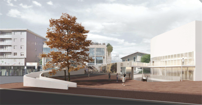 Il rendering del nuovo Politeama Il rendering del nuovo Politeama