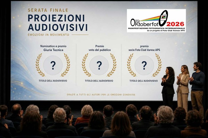 Oktoberfoto 2026, gran finale a Varese: in scena gli audiovisivi e la sfida per i premi Oktoberfoto 2026, gran finale a Varese: in scena gli audiovisivi e la sfida per i premi