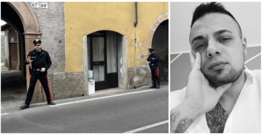 A sinistra: i carabinieri sul luogo della rissa. A destra: la vittima Enzo Ambrosino in una foto dal profilo Facebook A sinistra: i carabinieri sul luogo della rissa. A destra: la vittima Enzo Ambrosino in una foto dal profilo Facebook