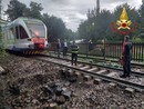Maltempo, nel Lecchese treno fermato a pochi metri da una voragine