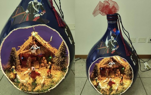 Il presepe donato e un particolare Il presepe donato e un particolare