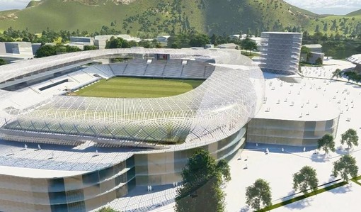 Il rendering del progetto stadio presentato nel 2023 da Aurora insieme al Varese Il rendering del progetto stadio presentato nel 2023 da Aurora insieme al Varese