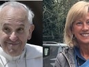 Papa Francesco (foto Adnkronos) e Mirella Cerini