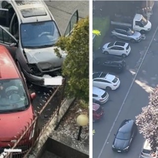 Un incidente per i contromano, avvenuto lo scorso marzo, e un'immagine di ieri con i veicoli che a causa di uno scontro si immettevano nel senso proibito