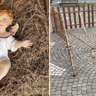 Vandali in azione nel presepe appena rinnovato a Castegnate: spaccano anche il braccio di Gesù Bambino
