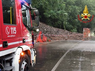 La frana a Brusimpiano La frana a Brusimpiano