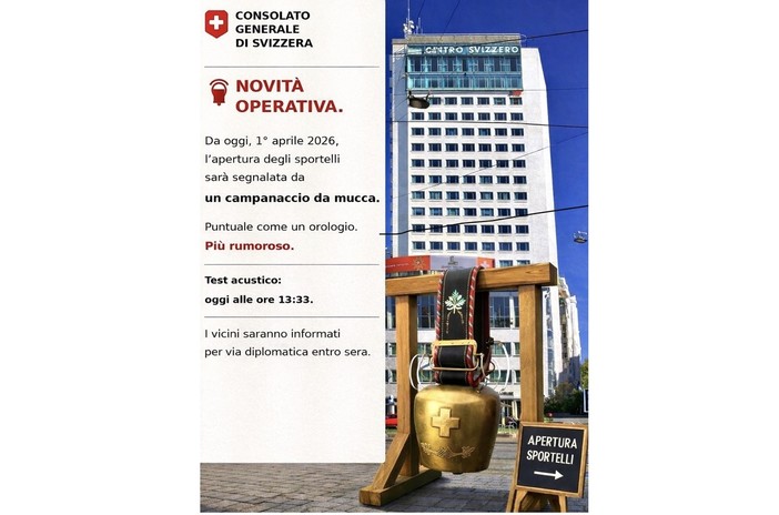 Il simpatico post condiviso dal Consolato generale di Svizzera a Milano