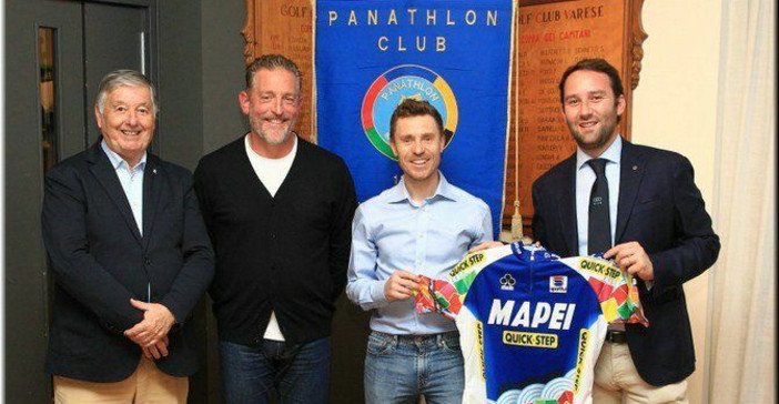 Da sinistra Sergio Gianoli, Stefano Zanini, Damiano Cunego e Luca Broggini