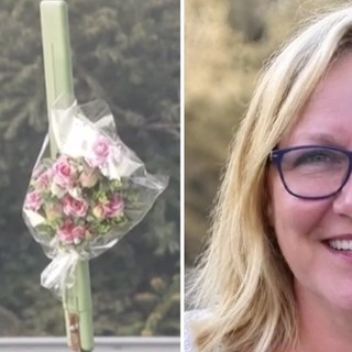 I fiori sul luogo della scomparsa e Pierina Buffon (dal servizio Rai)