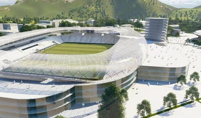 Il rendering del progetto stadio presentato nel 2023 da Aurora insieme al Varese Il rendering del progetto stadio presentato nel 2023 da Aurora insieme al Varese