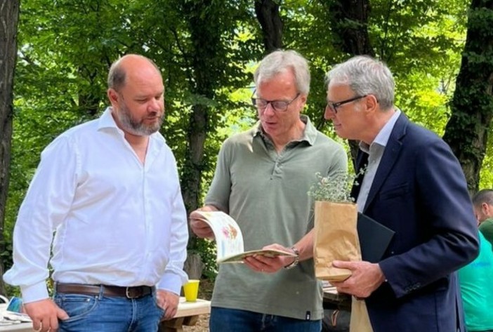 Il garante Riccardo Bettiga in un momento della visita a Pappaluga Il garante Riccardo Bettiga in un momento della visita a Pappaluga