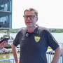 Giancarlo Giorgetti a bordo lago per seguire la tappa varesina della Coppa del Mondo di canottaggio (Foto Emanuele Scordo - F.G.)