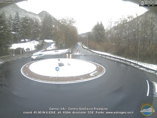 La rotonda di Ganna innevata