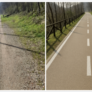 La pista: com'è (a sinistra) e come sarà (a destra)