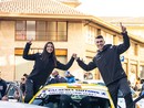 Matteo Sanfilippo con la sua compagna e navigatrice Sabrina Longo festeggiano il podio come primi della categoria Under 25