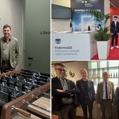 A sinistra la bustocca-olgiatese Impatia, poi in senso orario Federmobili e una visita FdI e Lega