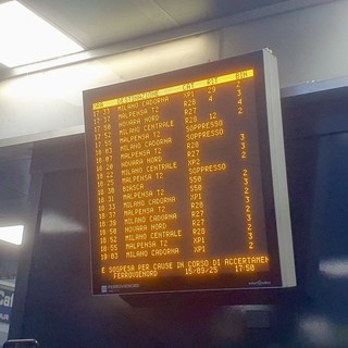 Il cemento finisce sui binari: stop alla circolazione tra Castellanza e Rescaldina