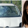 A sinistra: l'auto dopo l'incidente. A destra: Sara Vetrano A sinistra: l'auto dopo l'incidente. A destra: Sara Vetrano