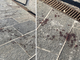 Busto, macchie di sangue in piazza Vittorio Emanuele