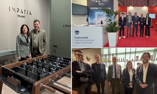 A sinistra la bustocca-olgiatese Impatia, poi in senso orario Federmobili e una visita FdI e Lega