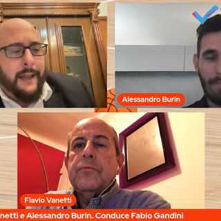 Fabio Gandini con Alessandro Burin e Falvio Vanetti ieri sera a L'Ultima Contesa