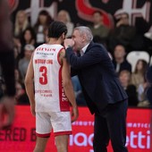 Coach Kastritis a colloquio con Mitrou-Long (foto Fabio Averna)