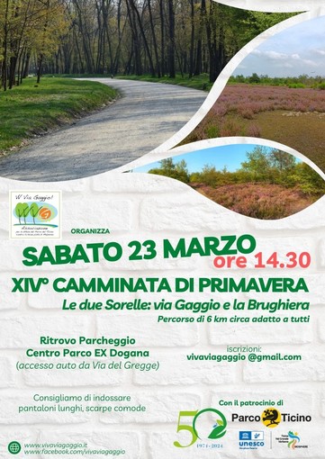 Il 50º anniversario del Parco del Ticino si festeggia con Viva Via Gaggio