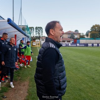 L'urlo di Marco Spilli (Foto Enrico Scaringi - Varesina Calcio)