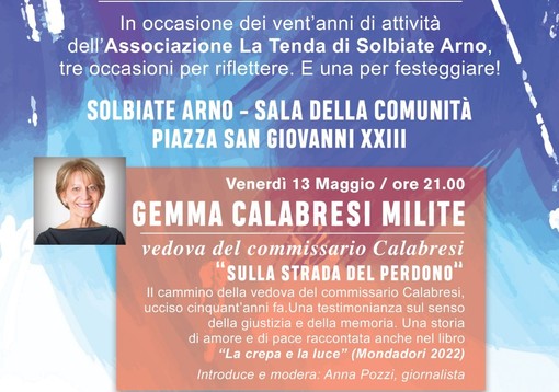 A Solbiate Arno un incontro con Gemma Calabresi