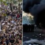 Studenti in piazza in tutta la Francia, scontri a Parigi: manifestanti lanciano pietre, polizia risponde con lacrimogeni