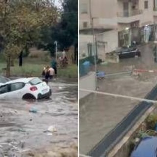 Maltempo, nubifragi e strade allagate da Napoli a Brindisi: allerta meteo arancione e scuole chiuse