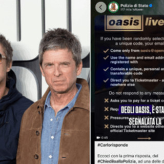 Oasis in Italia, Polizia avverte: "Attenzione a truffe online sui biglietti"