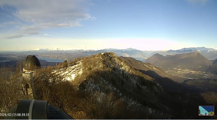 La situazione meteo sul Varesotto vista dalle webcam del Centro Geofisico Prealpino al Campo dei Fiori