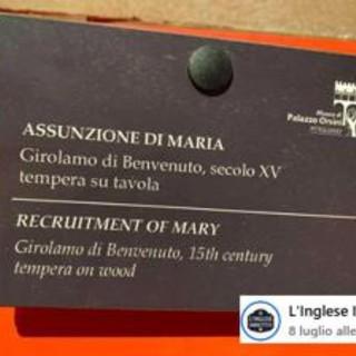 La Madonna 'assunta'... ma al lavoro: il refuso al museo di Pitigliano diventa un caso virale