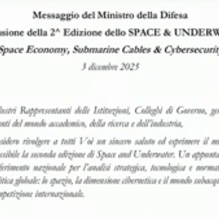 Crosetto: &quot;Fondali marini e spazio orbitale nuovi snodi essenziali per sicurezza&quot;