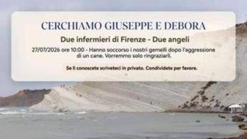 "Hanno soccorso i nostri figli in Sicilia", l'appello per rintracciare due infermieri fiorentini fa il giro del web "Hanno soccorso i nostri figli in Sicilia", l'appello per rintracciare due infermieri fiorentini fa il giro del web