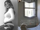 Zoe Cristofoli in una sua immagine Instagram e nel post che ha diffuso
